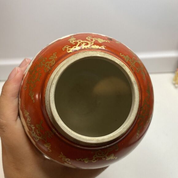 Antique Signed Hand-Painted Watano Kutani Ginger Jar Circa 1870(no Lid) swallow - Picture 8 of 14